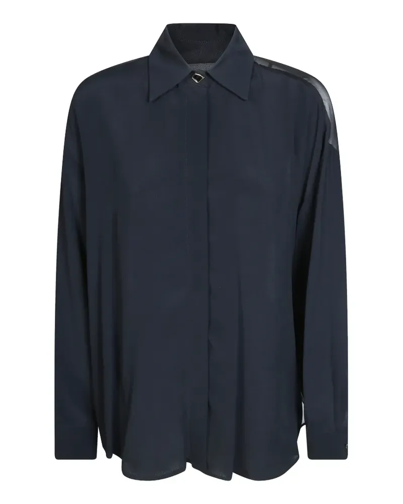 Dondup Oversized-Hemd aus Crêpe de Chine - Schwarz Schwarz
