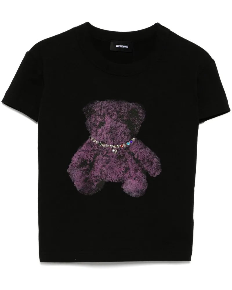 WE 11 DONE T-Shirt mit grafischem Print - Schwarz Schwarz