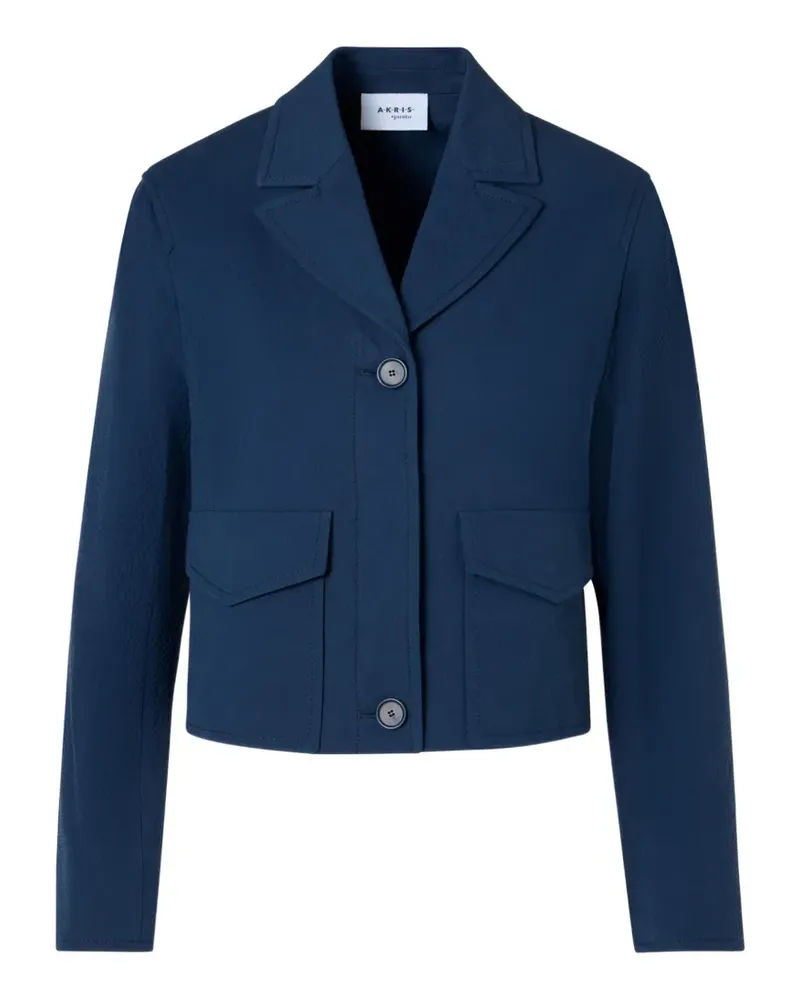 Akris Geknöpfte Jacke mit Klappentasche - Blau Blau