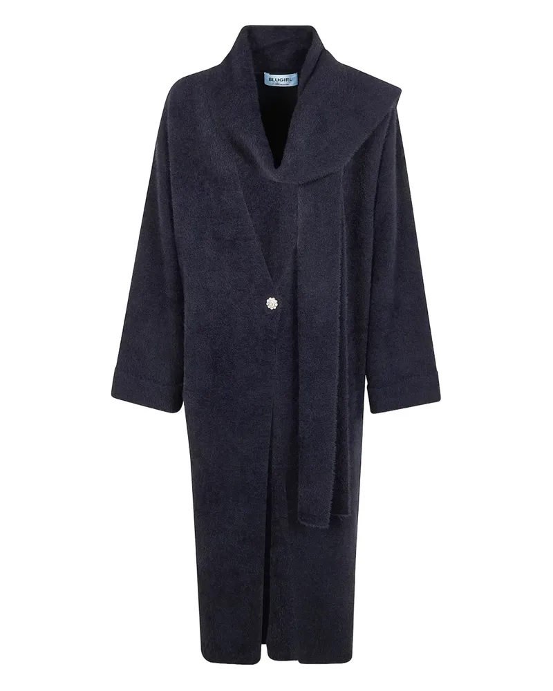 Blumarine Cardigan mit Blumenknöpfen - Blau Blau