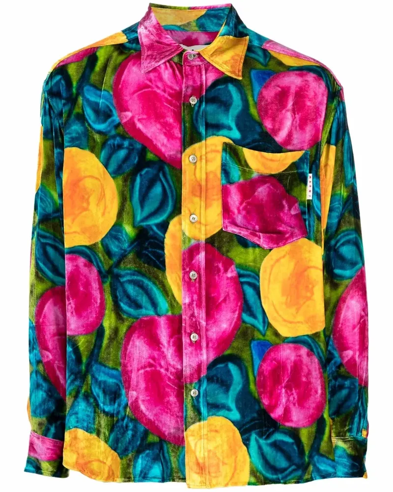 Marni Hemd mit Blumen-Print - Rosa Rosa