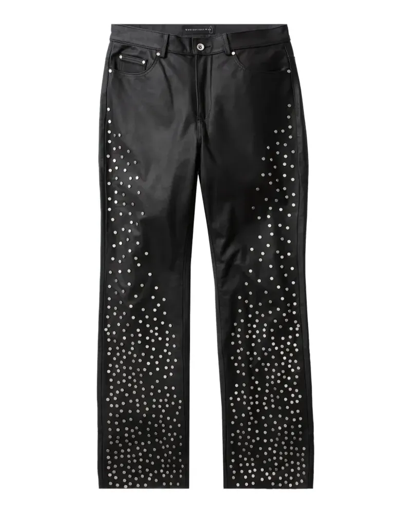 WHO DECIDES WAR stud-embellished trousers - Schwarz Schwarz