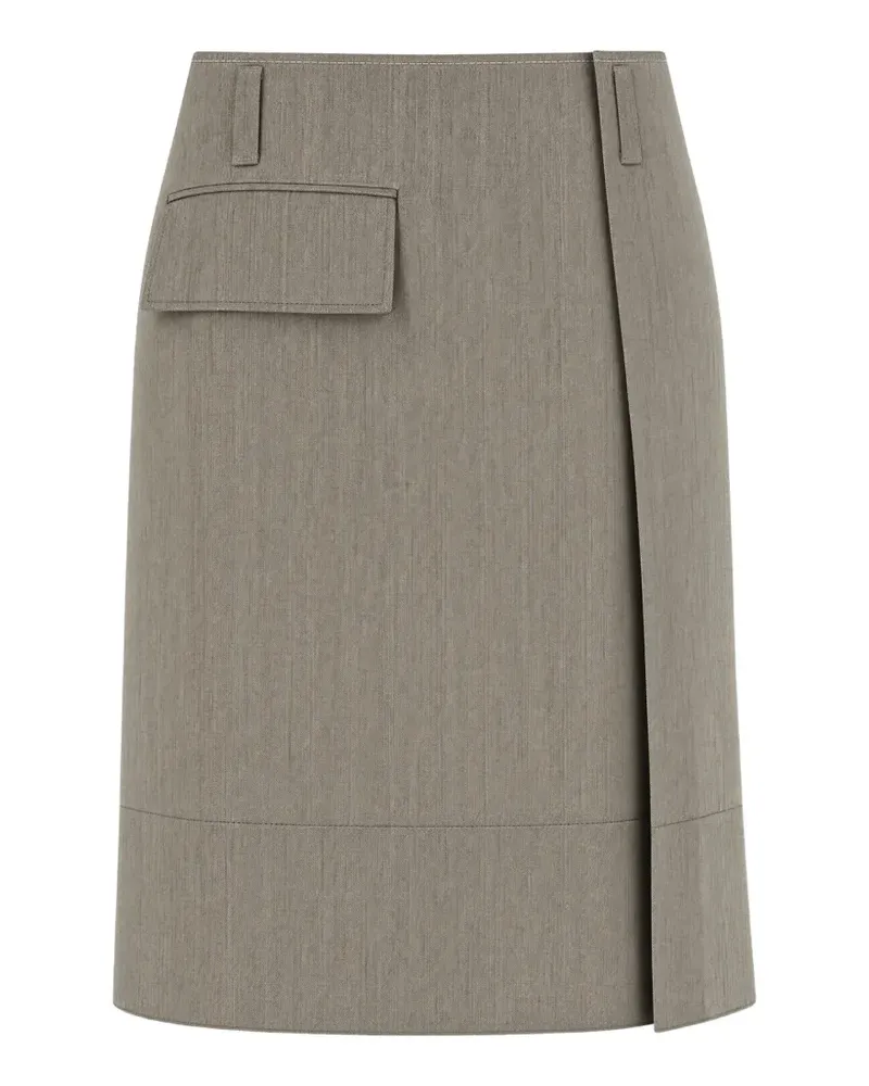 Marni flap-pocket midi skirt - Grau Grau