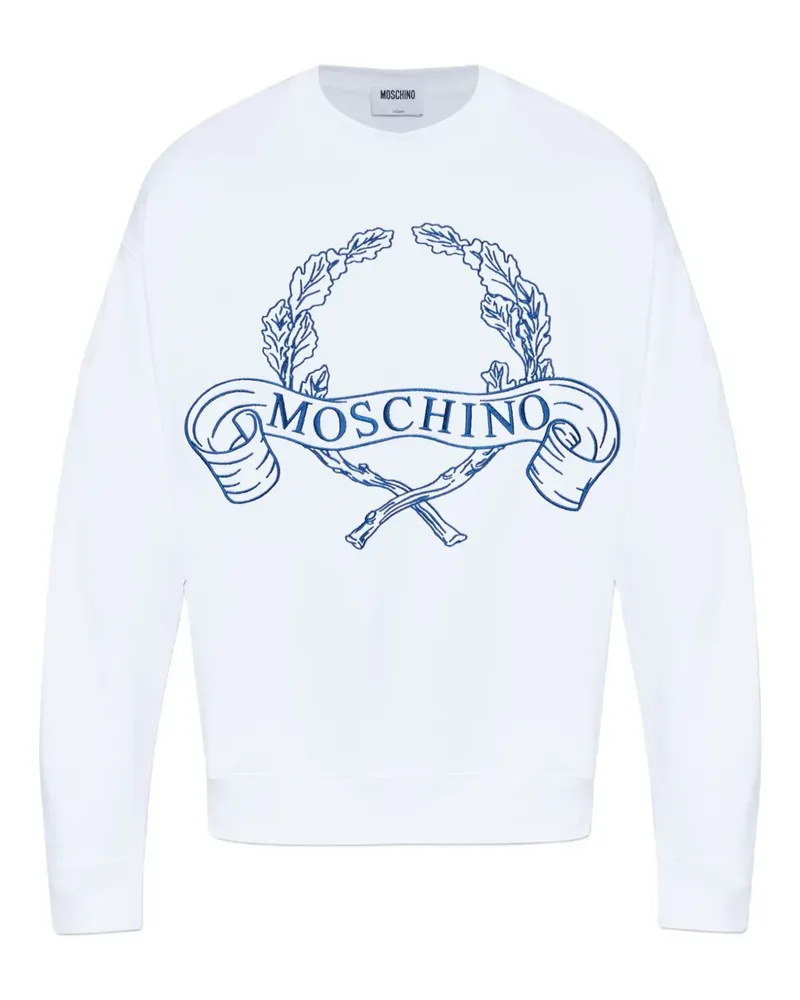 Moschino Besticktes Sweatshirt - Weiß Weiß