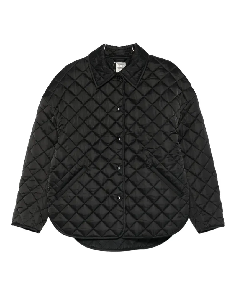 Totême collared quilted jacket - Schwarz Schwarz