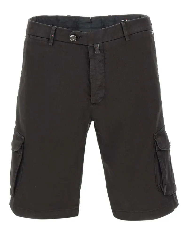 Kiton cargo-pocket button shorts - Schwarz Schwarz