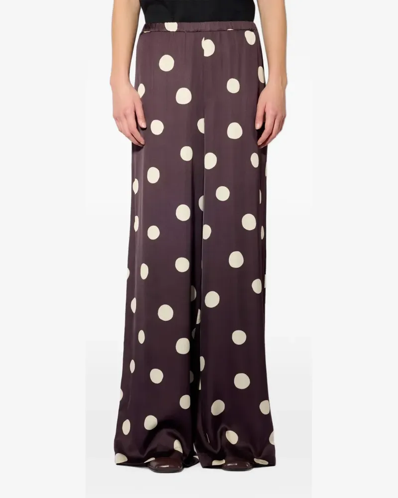 Liviana Conti polka-dot wide-leg trousers - Braun Braun