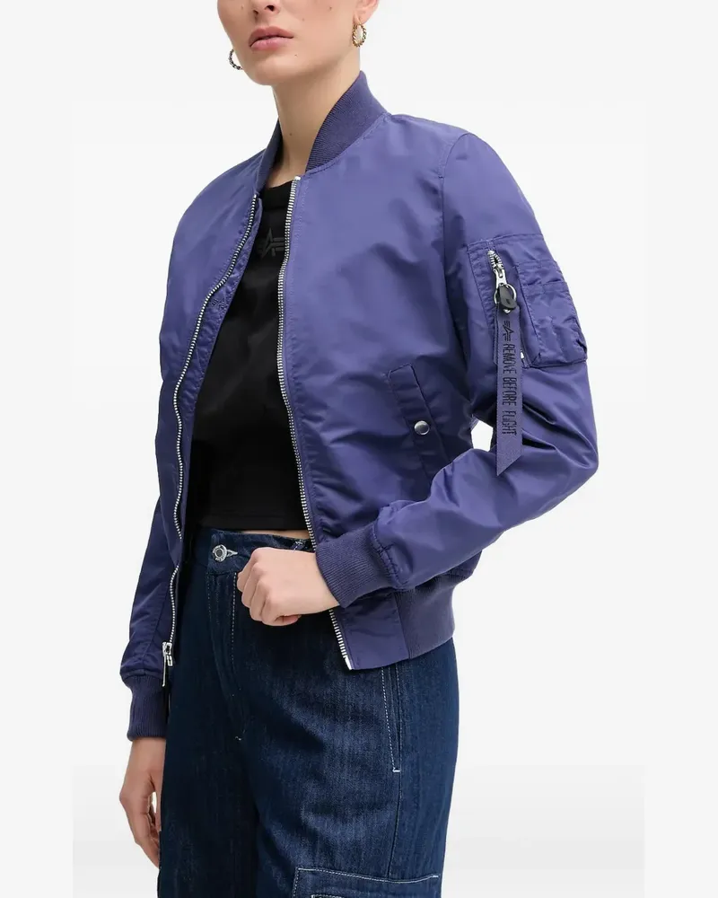 Alpha Industries zip-up bomber jacket - Blau Blau
