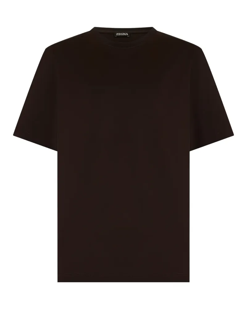 Ermenegildo Zegna T-Shirt mit Rundhalsausschnitt - Braun Braun