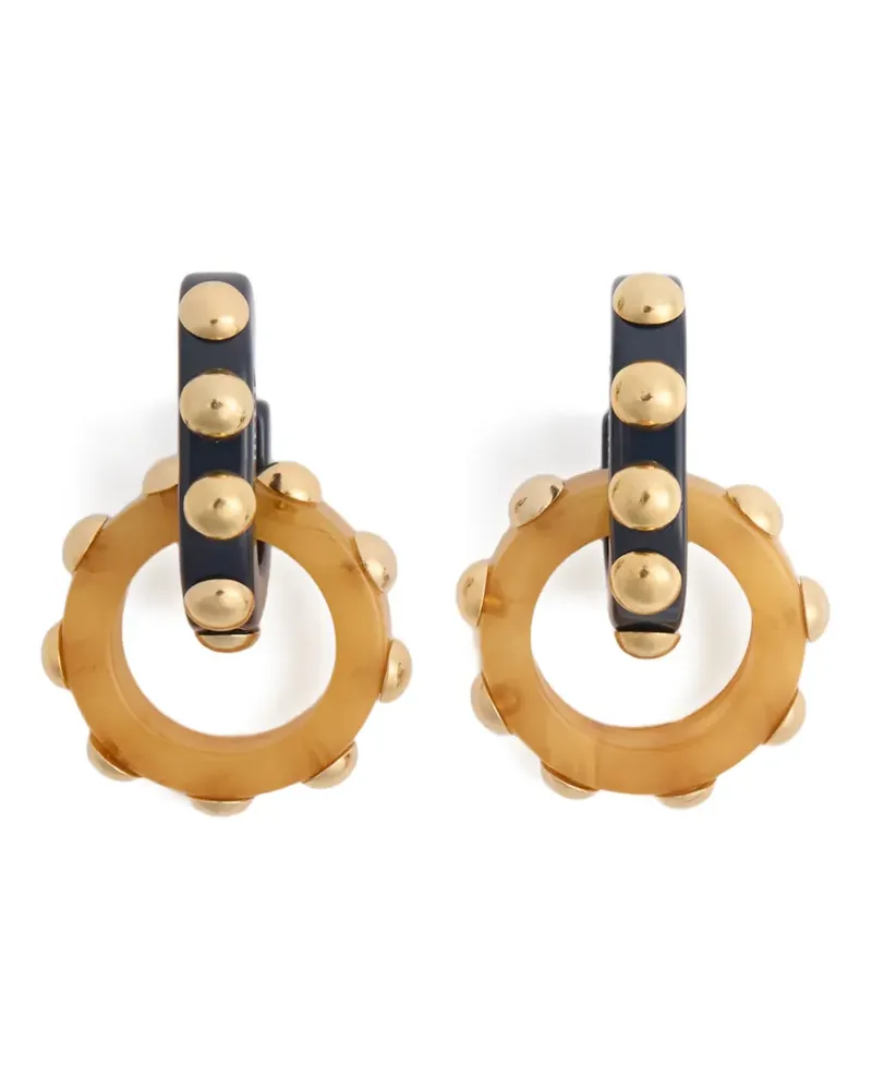 La DoubleJ Creolen mit Nieten - Gold Gold