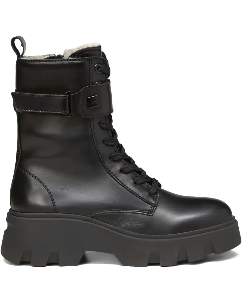 Marc O'Polo Liliam Schnürstiefel mit dicker Sohle - Schwarz Schwarz