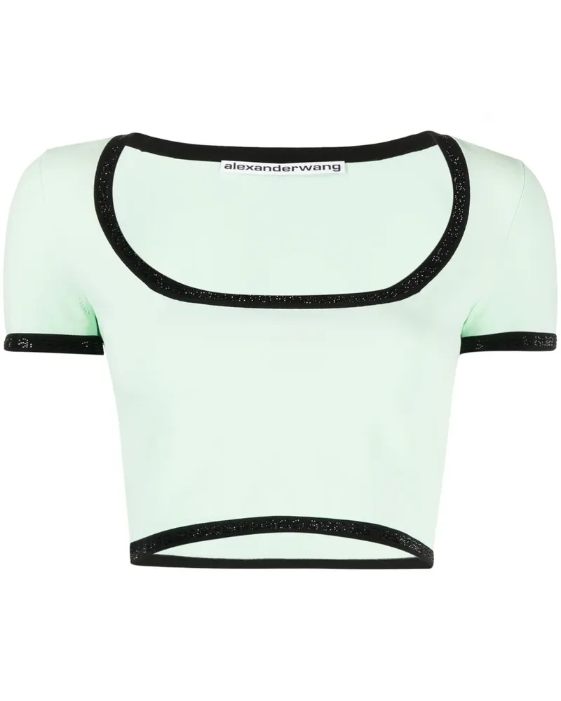 Alexander Wang Cropped-T-Shirt - Grün Grün