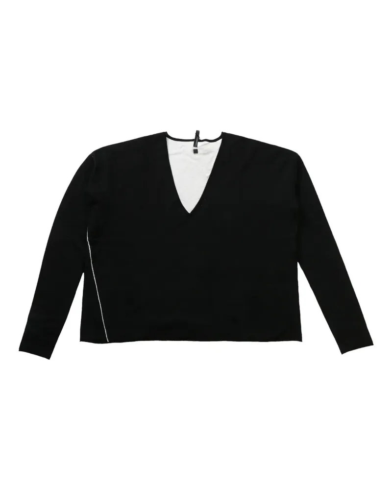 Fax Copy Express V-neck jumper - Schwarz Schwarz