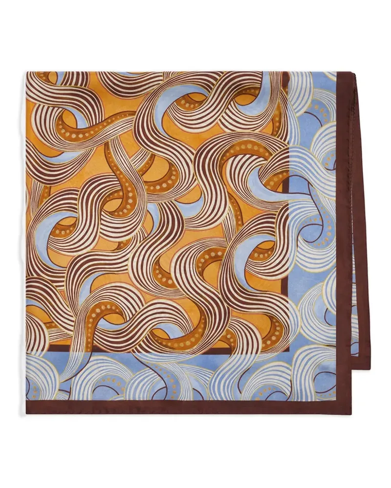 Maliparmi silk print scarf - Orange Orange