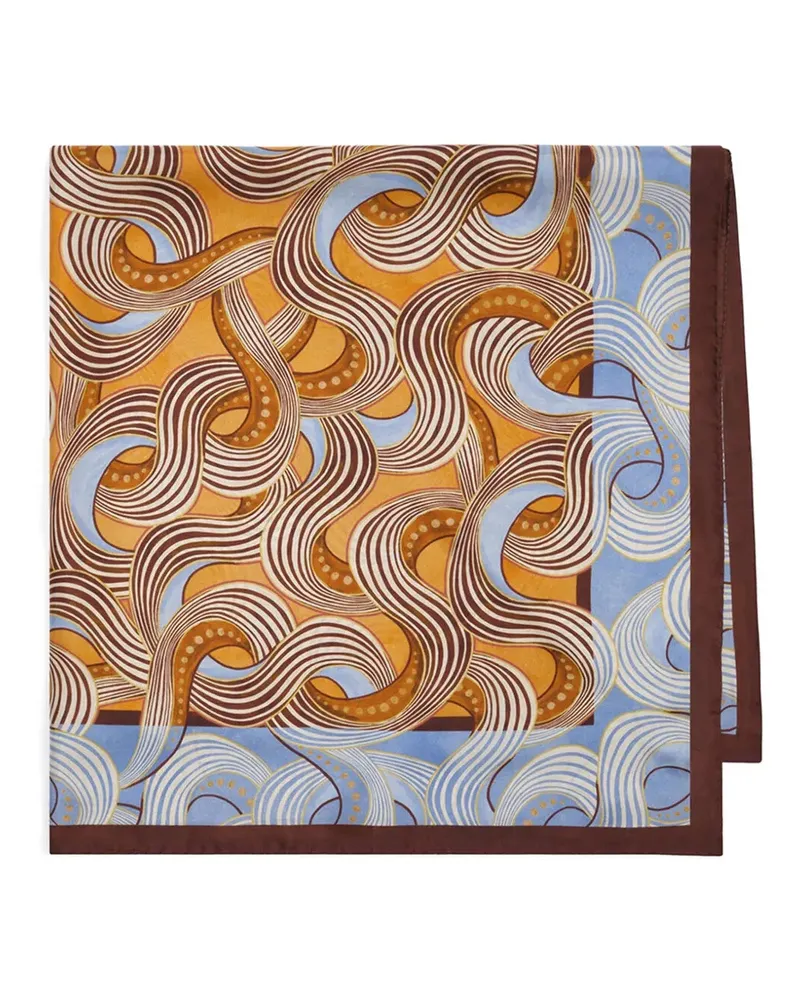 Maliparmi silk print scarf - Orange Orange