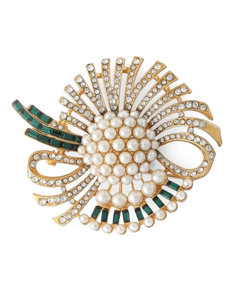 Dolce & Gabbana Anstecknadel mit Kristallen - Gold Gold
