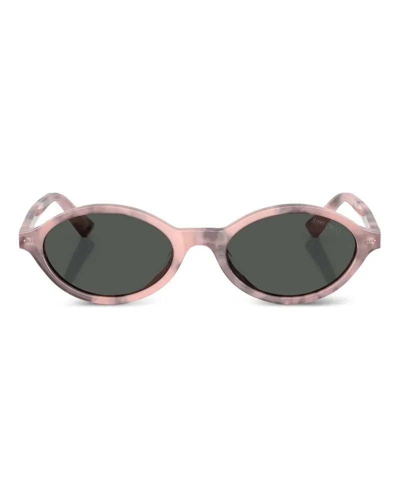 Jimmy Choo Marais Sonnenbrille mit ovalem Gestell - Rosa Rosa