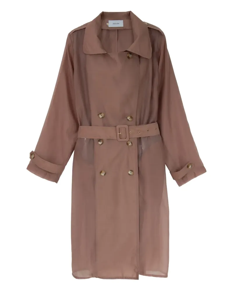 ISOLDA Oásis buttoned belted coat - Braun Braun