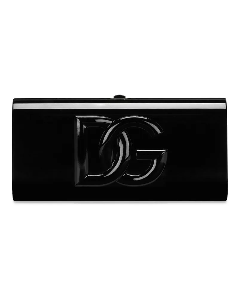 Dolce & Gabbana Clutch mit Logo-Applikation - Schwarz Schwarz