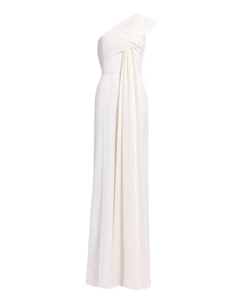 Elie Saab Asymmetrischer Jumpsuit mit Knoten - Weiß Weiß