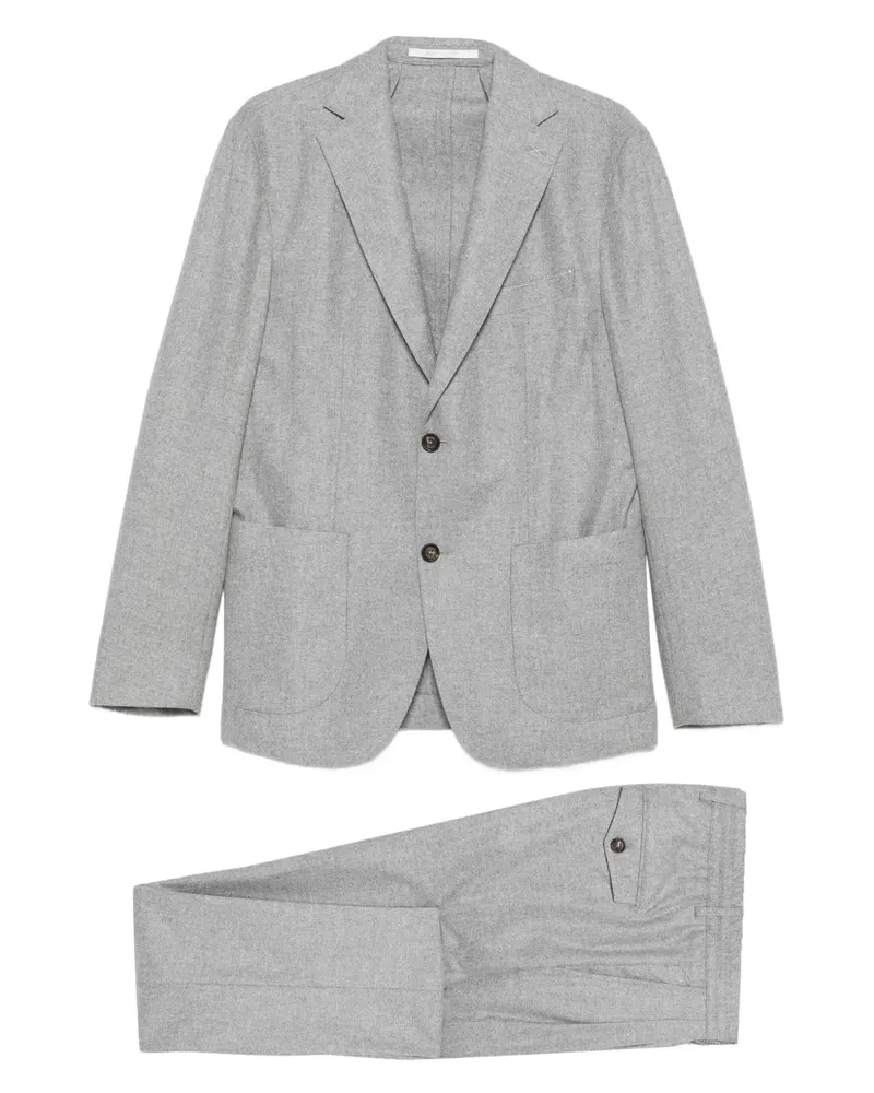 Eleventy Anzug mit plissierter Tasche - Grau Grau