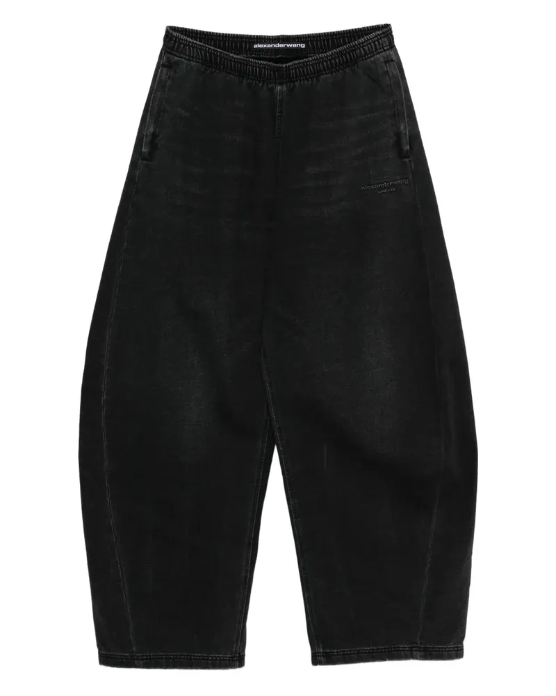 Alexander Wang Weite Hose mit Stretchbund - Schwarz Schwarz