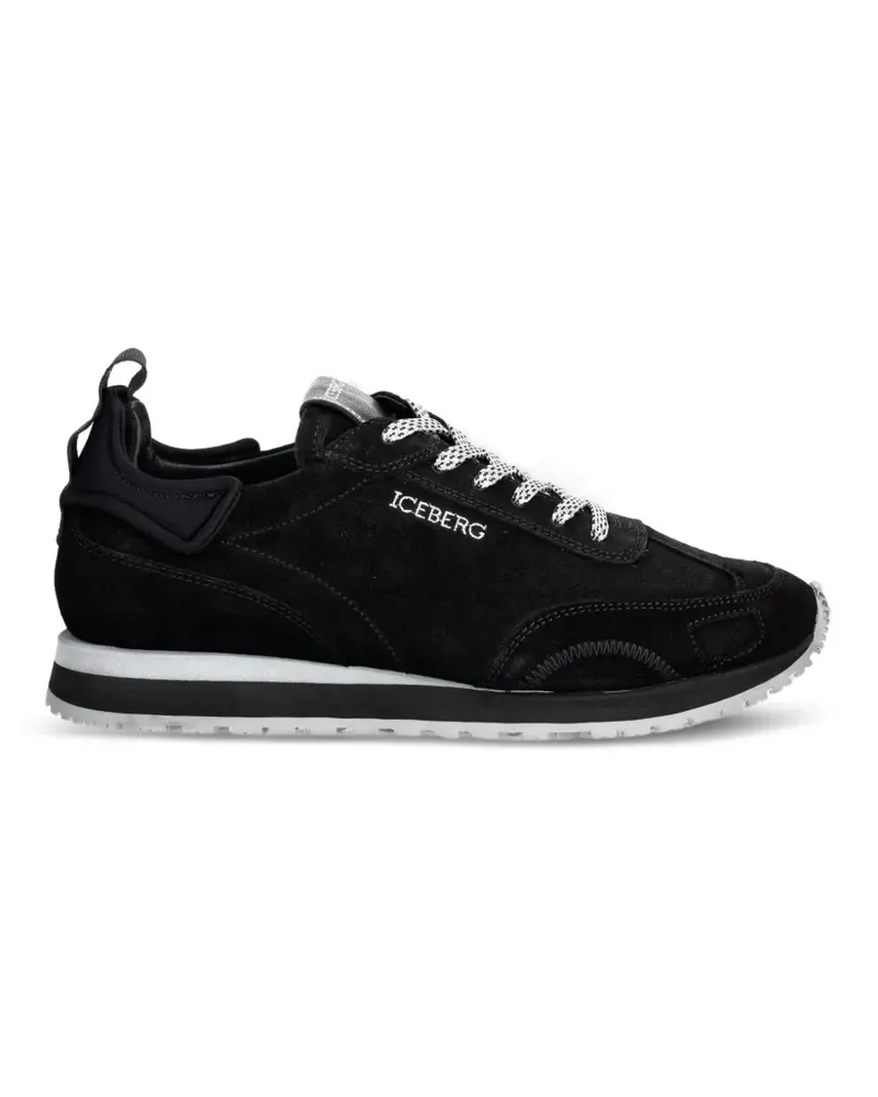 Iceberg Ultra Sneakers mit Logo-Stickerei - Schwarz Schwarz