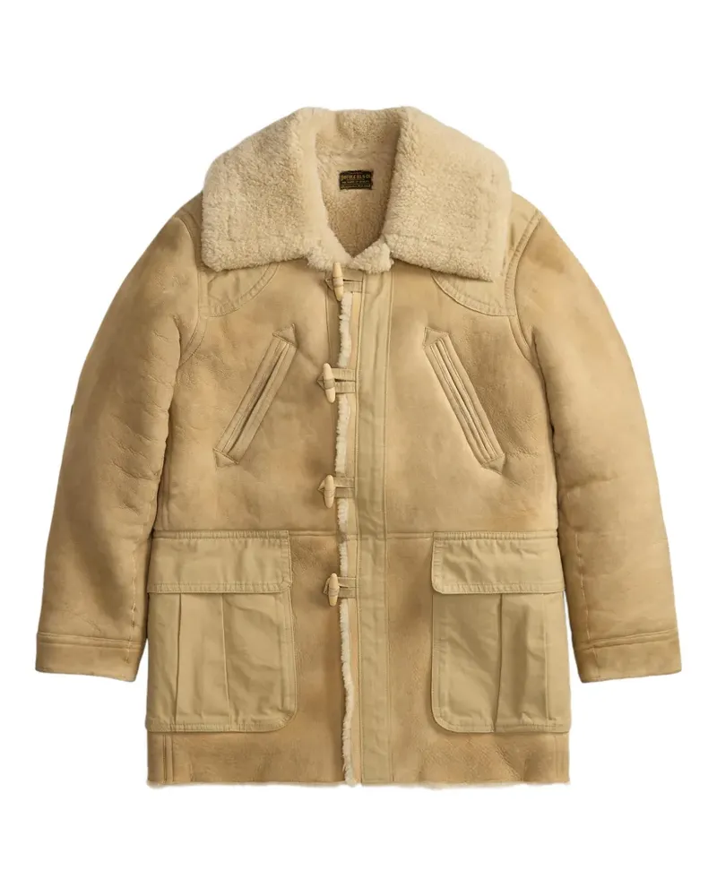Ralph Lauren Mantel aus Shearling mit Tasche - Nude Nude