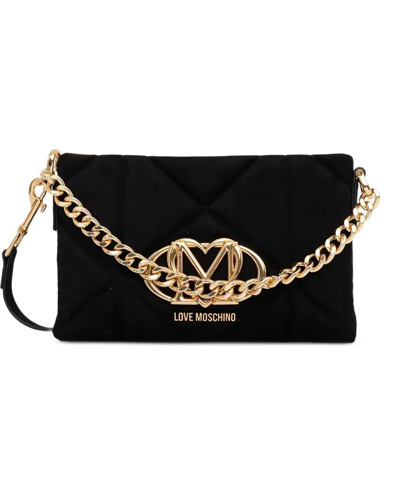 Moschino Gesteppte Umhängetasche - Schwarz Schwarz