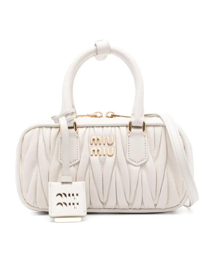 Miu Miu Mini Arcadie Tote Bag - Weiß Weiß