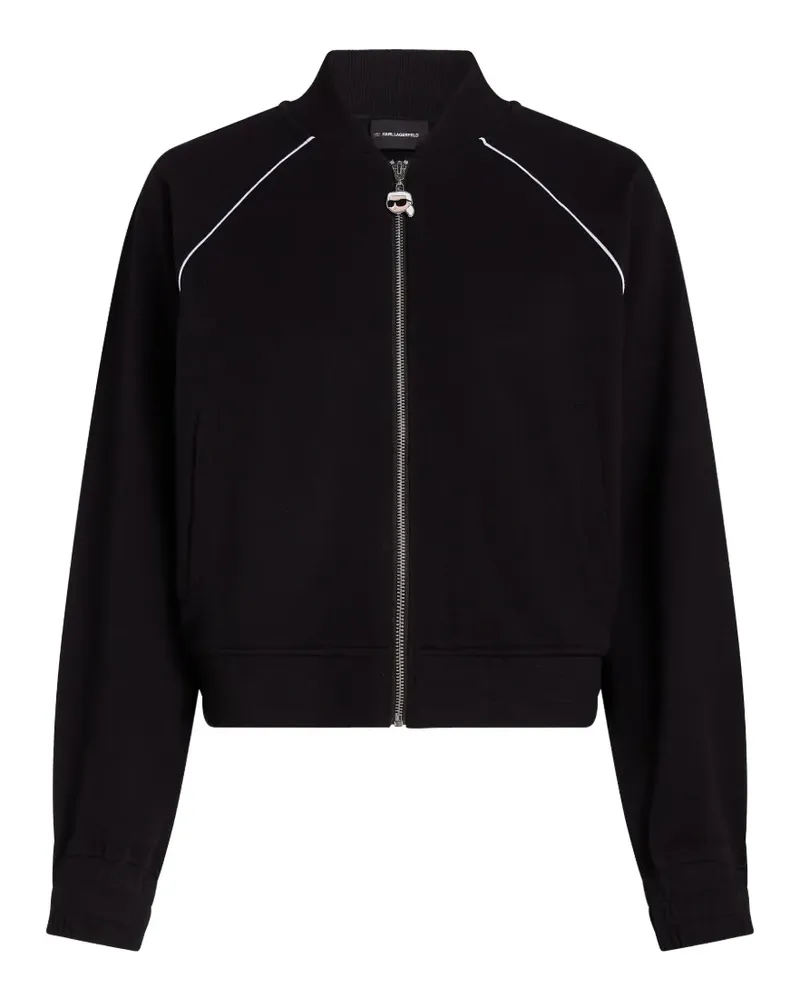 Karl Lagerfeld Ikon zip-up jacket - Schwarz Schwarz