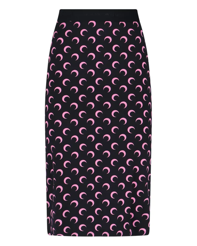 Marine Serre Rock mit Mond-Print - Schwarz Schwarz