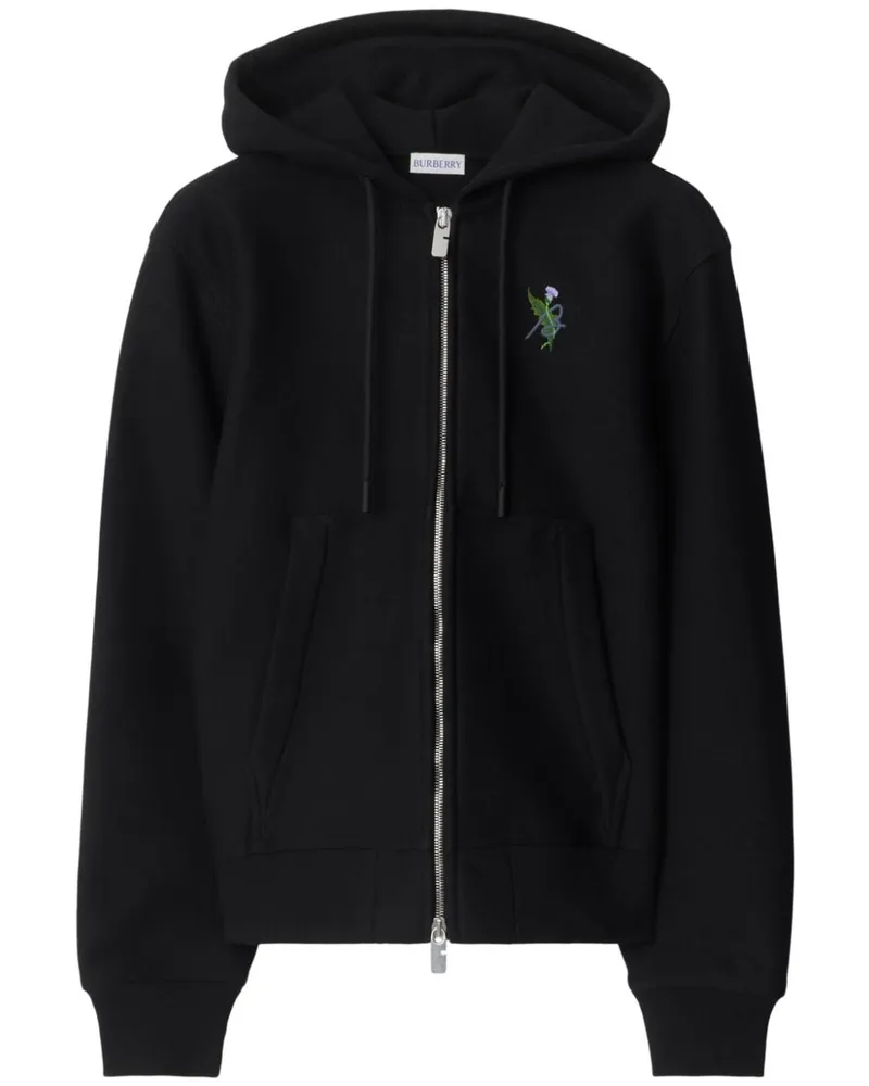 Burberry Thistle Hoodie mit Logo - Schwarz Schwarz