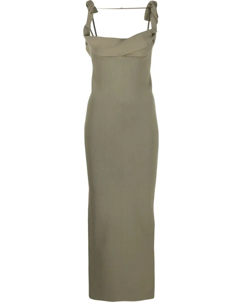 Jacquemus Kleid mit eckigem Ausschnitt - Grün Grün