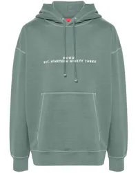 HUGO BOSS Hoodie mit Logo-Stickerei Grün