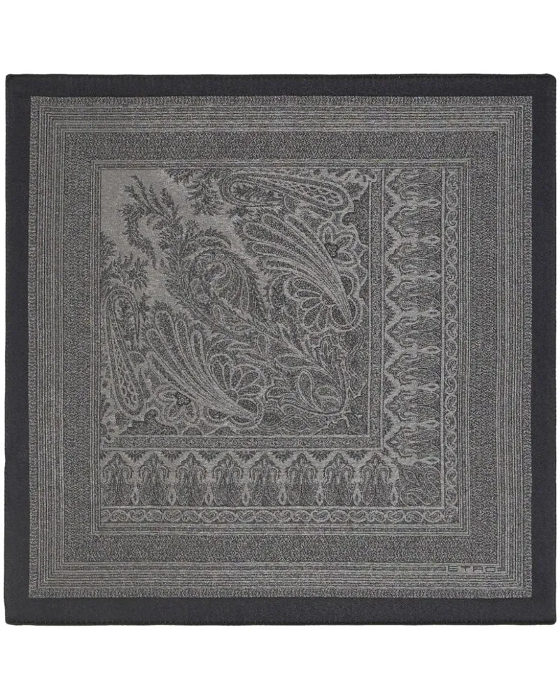 Etro Einstecktuch mit Paisley-Print - Schwarz Schwarz