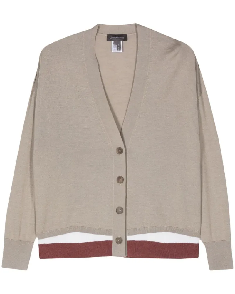 Lorena Antoniazzi Cardigan mit V-Ausschnitt - Braun Braun