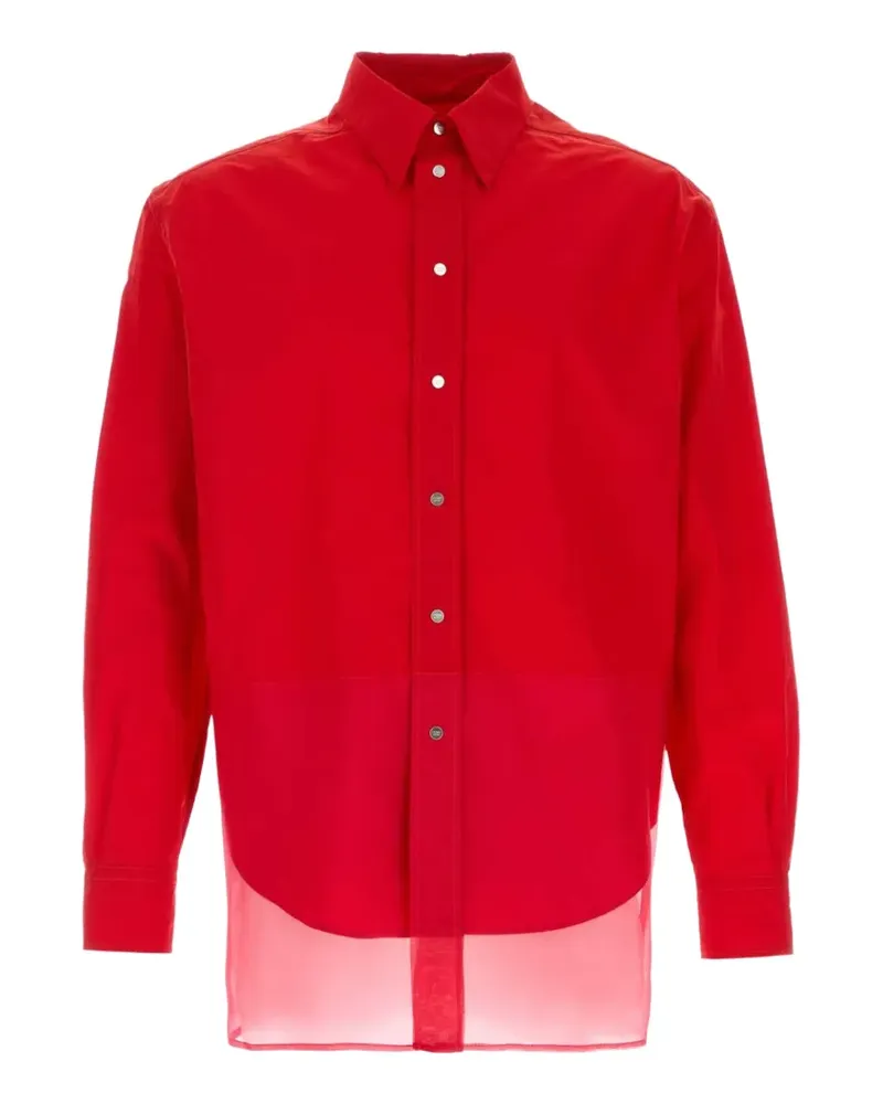 Fendi Fluid Organza plain shirt - Rot Rot