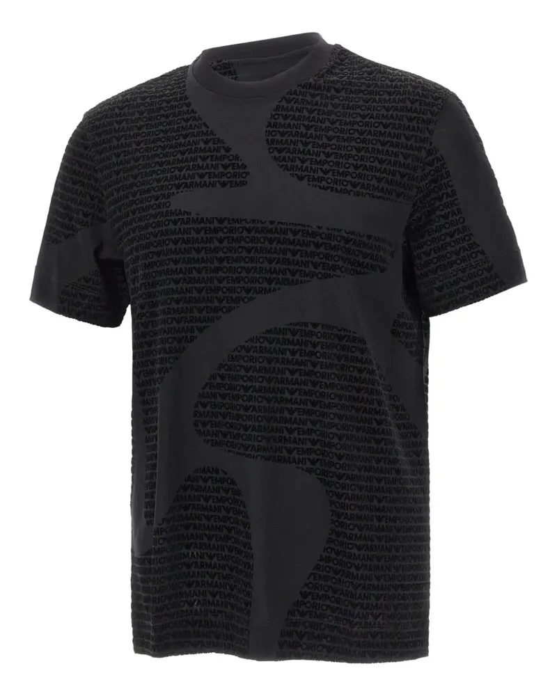 Emporio Armani T-Shirt mit Logo-Print - Schwarz Schwarz