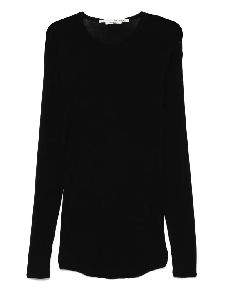 Isabel Benenato Geripptes T-Shirt - Schwarz Schwarz