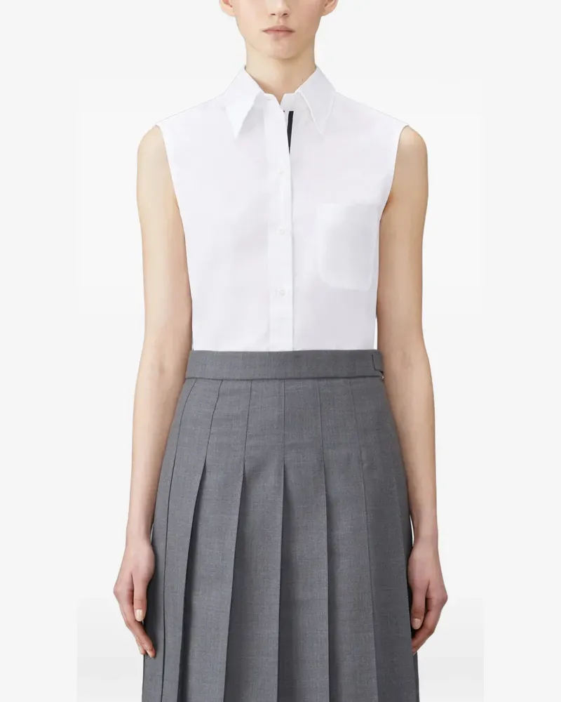 Thom Browne Ärmelloses Hemd - Weiß Weiß