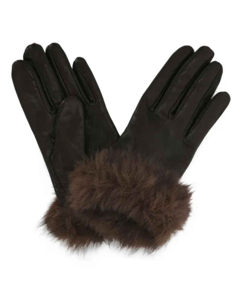 Orciani leather gloves - Braun Braun