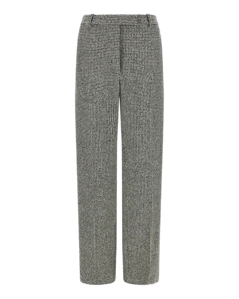 Tom Ford Gerade Hose mit Hahnentrittmuster - Schwarz Schwarz