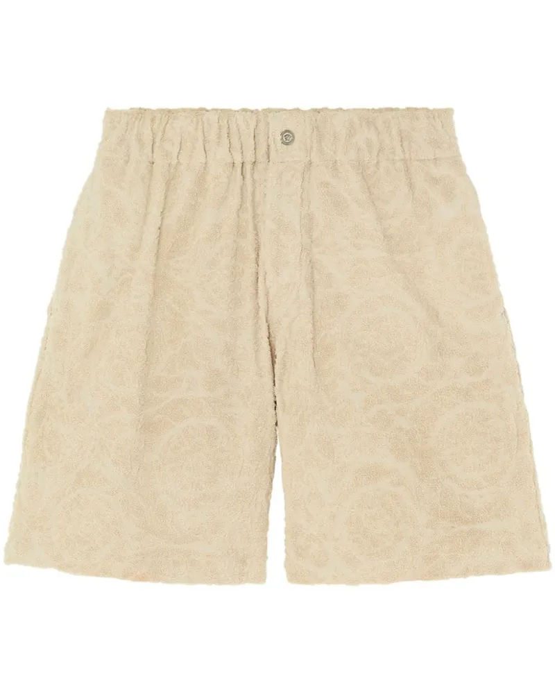 Versace Barocco Badetuch-Shorts aus Jacquard - Nude Nude