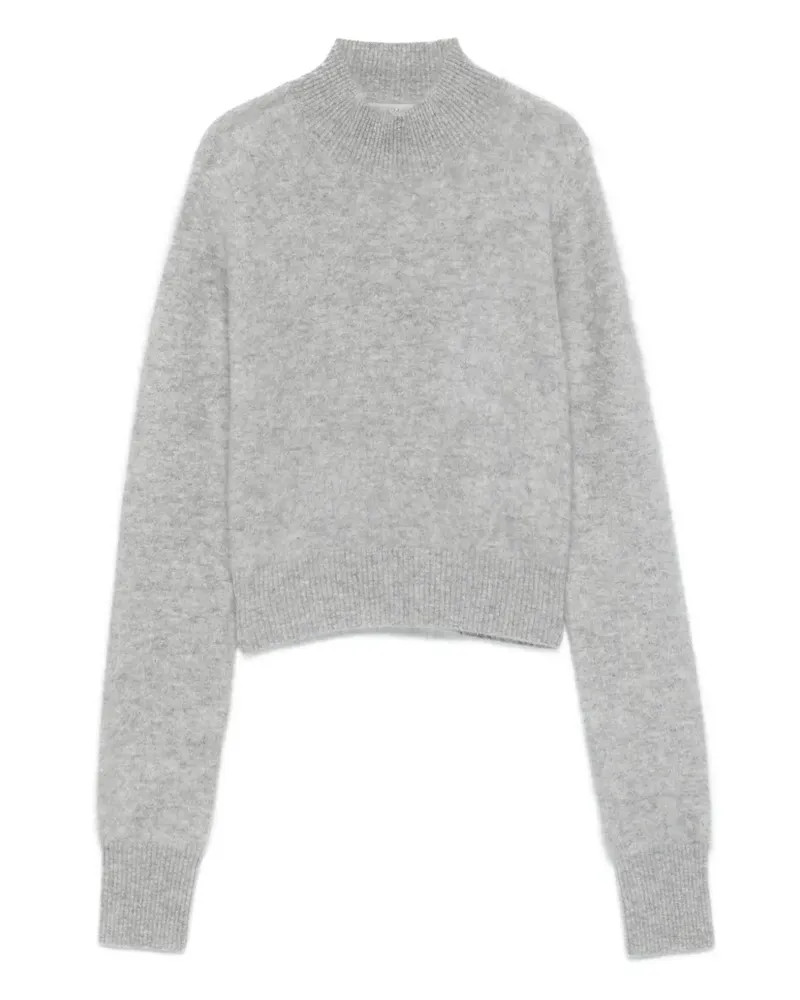 SPORTMAX Cropped-Pullover mit Stehkragen - Grau Grau