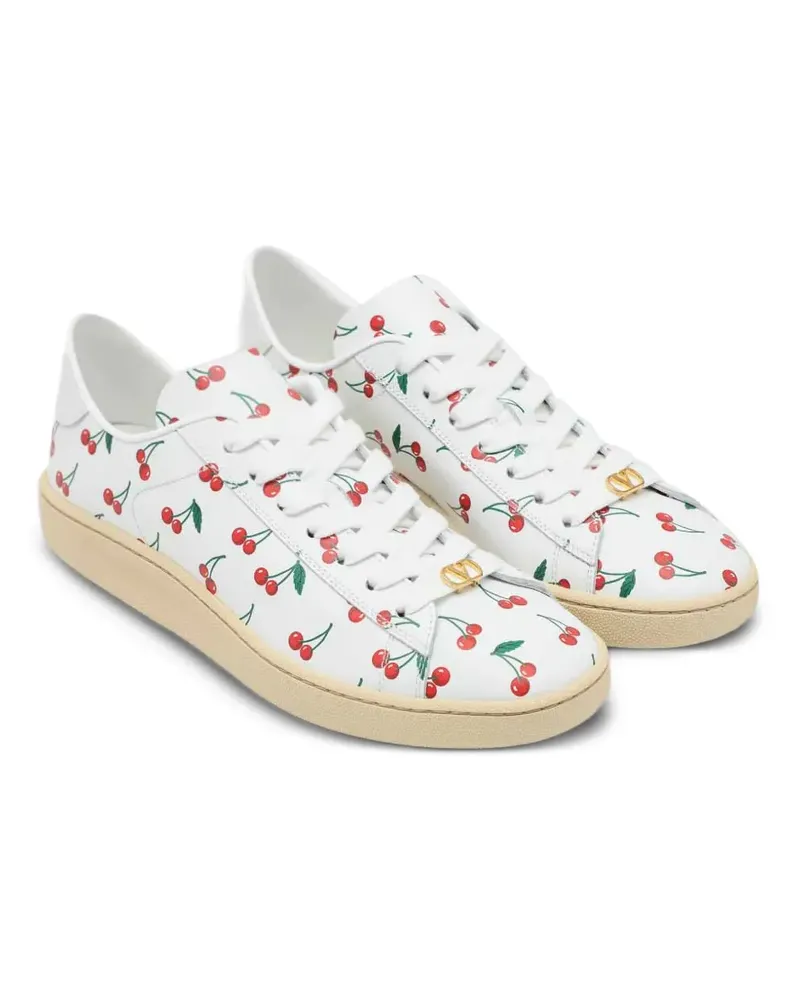 Valentino Garavani VLogo Sneakers mit Kirschen-Print - Weiß Weiß