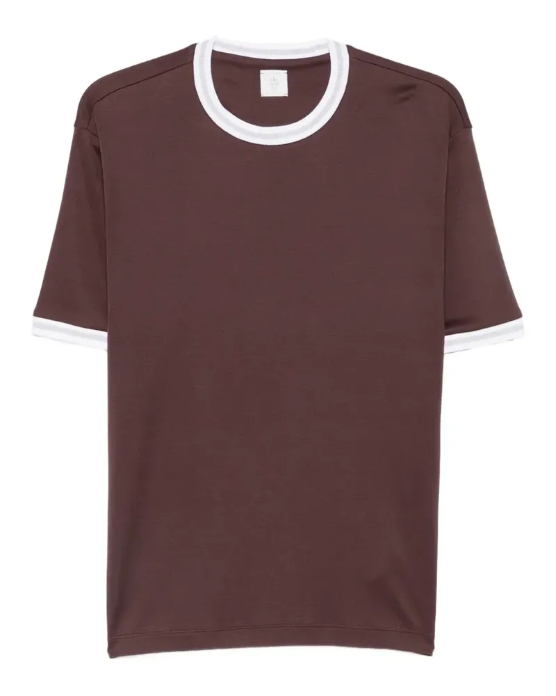Eleventy T-Shirt mit Kontrastdetails - Rot Rot