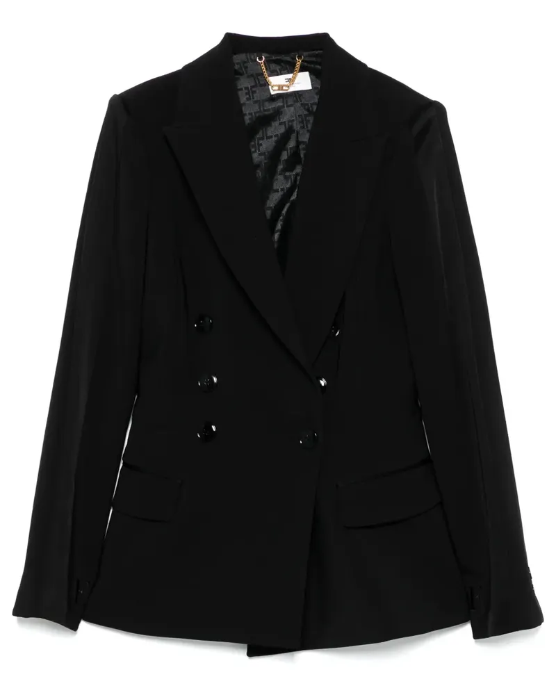Elisabetta Franchi Doppelreihiger Blazer - Schwarz Schwarz