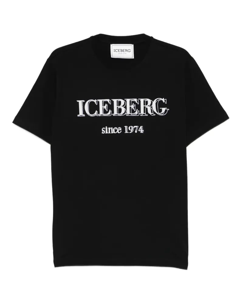 Iceberg logo T-shirt - Schwarz Schwarz