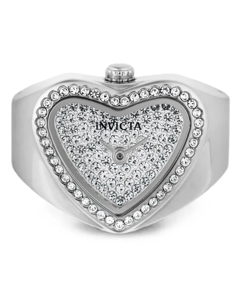 Invicta heart-shaped crystal-embellished 18mm watch - Silber Silber